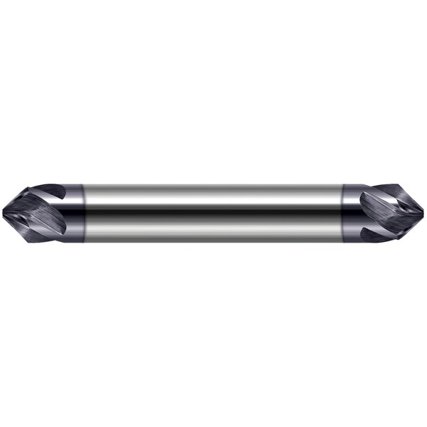Chamfer Cutter-Flat End-Helical Flutes .5000 1/2 Shank DIAx45 Degree per side Carbide